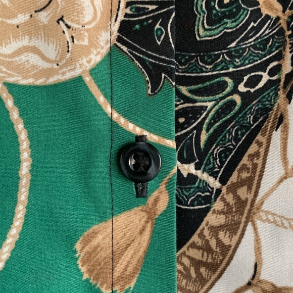 Chico’s No-Iron button up top Chicos size 0 XS equestrian preppy classic blouse - Picture 8 of 14